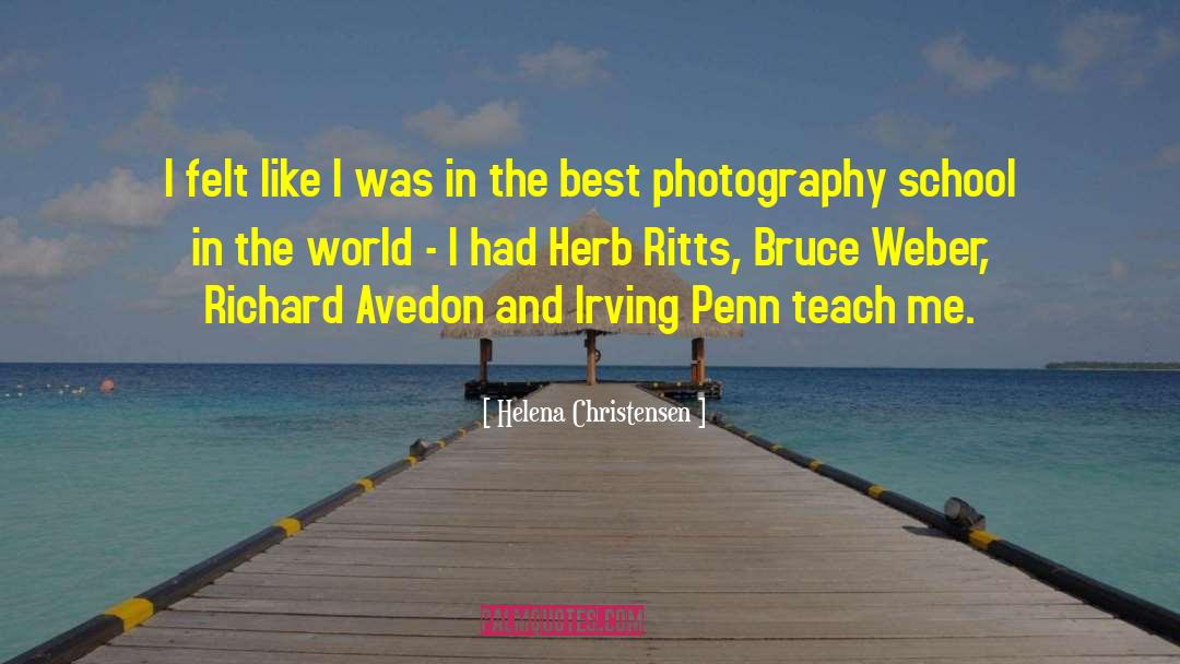 Richard Avedon quotes by Helena Christensen