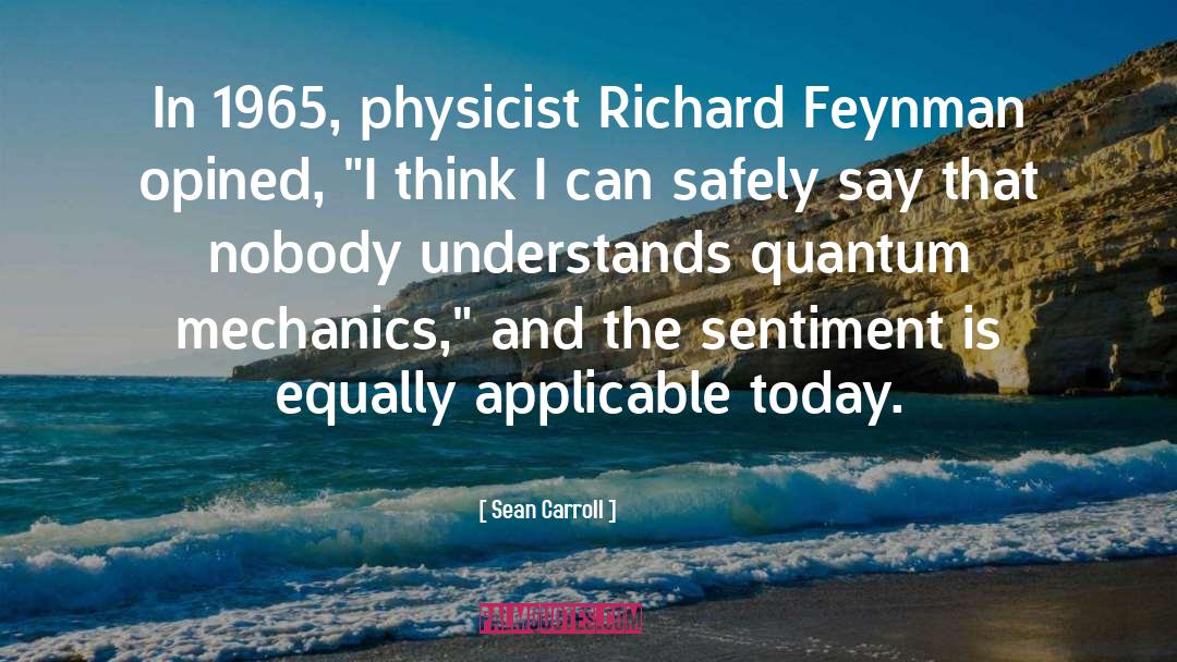 Richard Feynman quotes by Sean Carroll