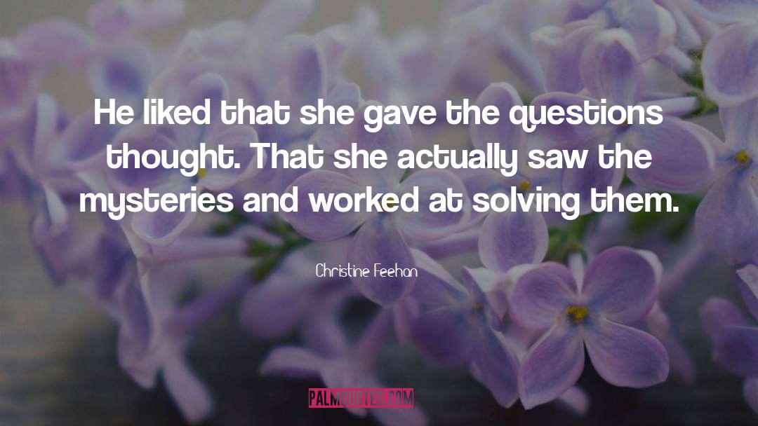 Riddle Solving quotes by Christine Feehan