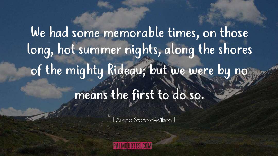 Rideau Ferry Inn quotes by Arlene Stafford-Wilson