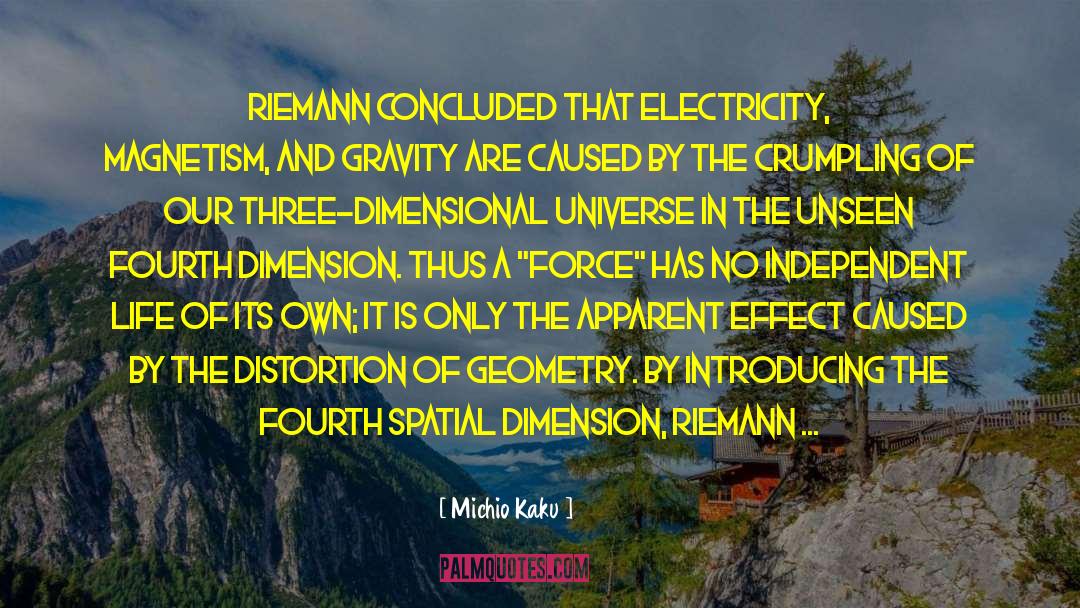 Riemann quotes by Michio Kaku