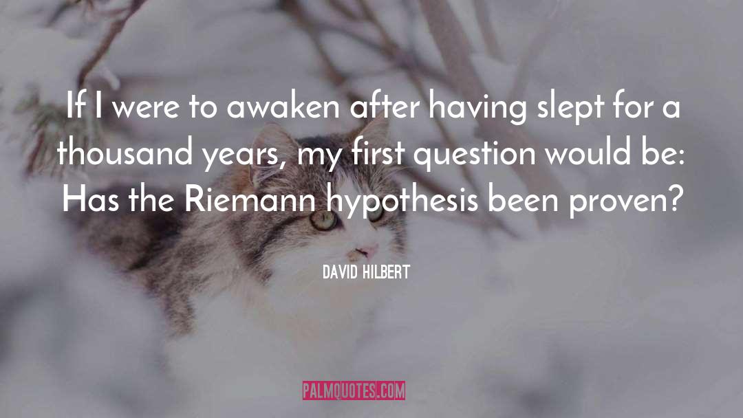 Riemann quotes by David Hilbert