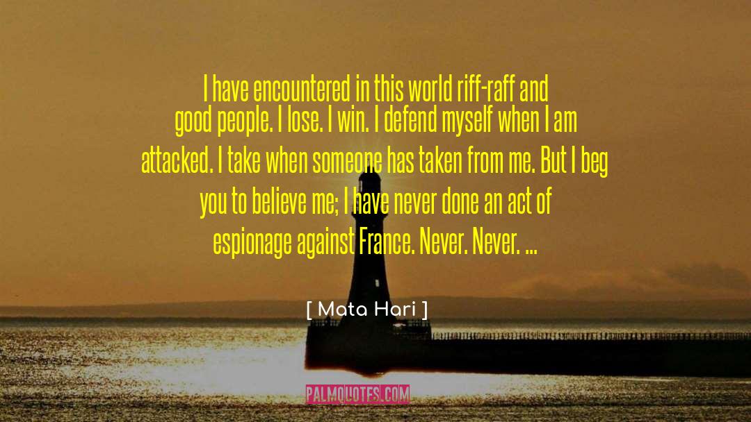 Riff quotes by Mata Hari