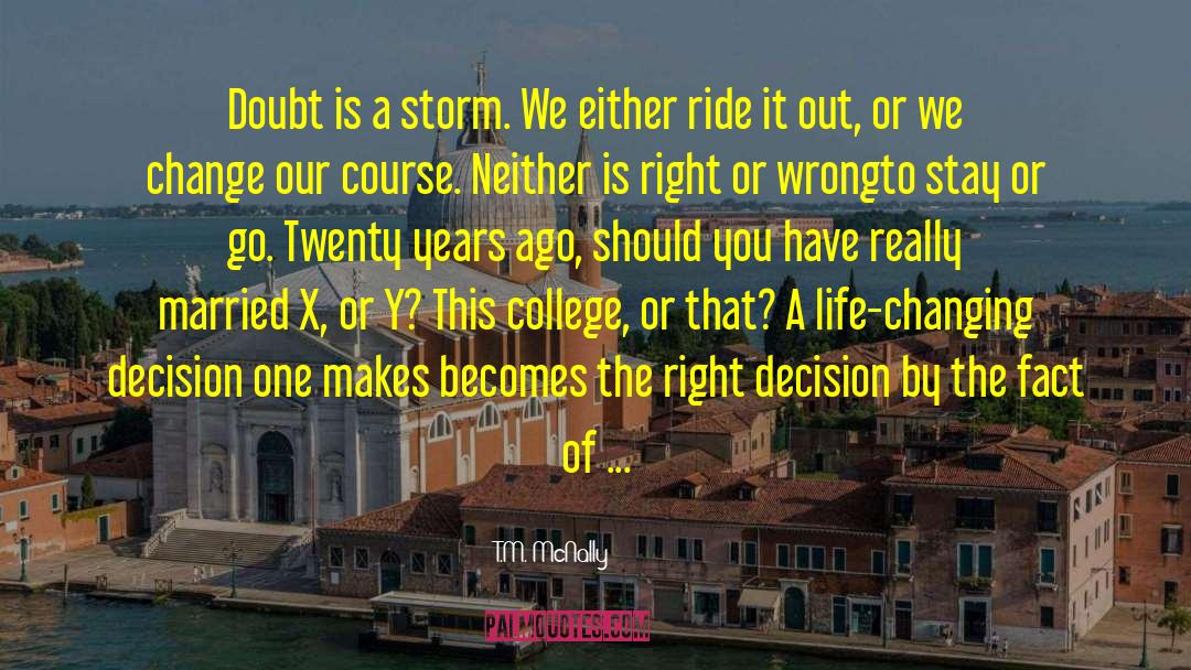 Right Decision quotes by T.M. McNally