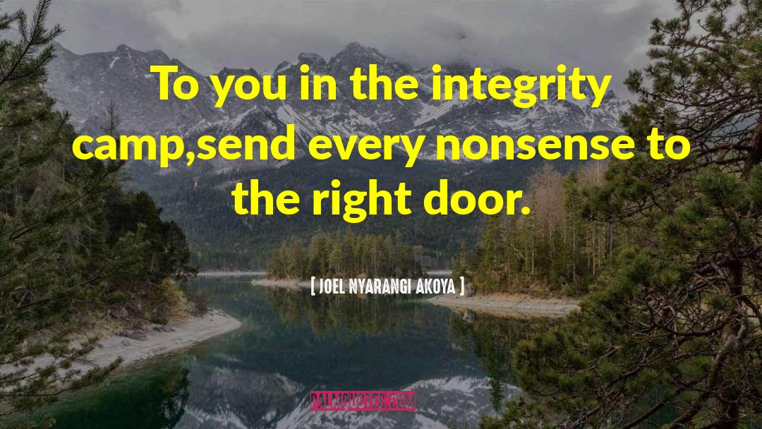 Right Door quotes by JOEL NYARANGI AKOYA