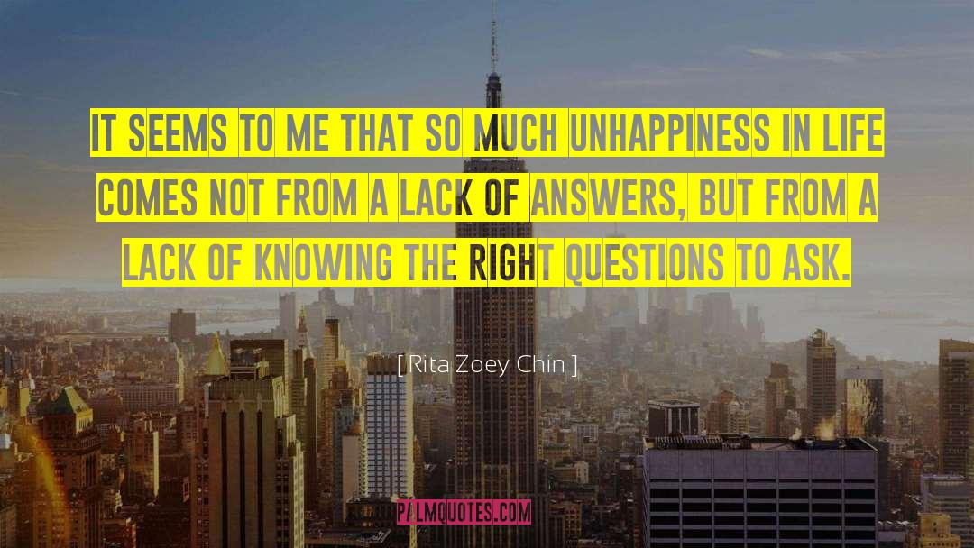 Right Questions quotes by Rita Zoey Chin