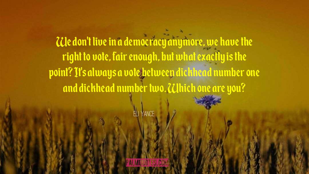 Right To Vote quotes by Eli Yance