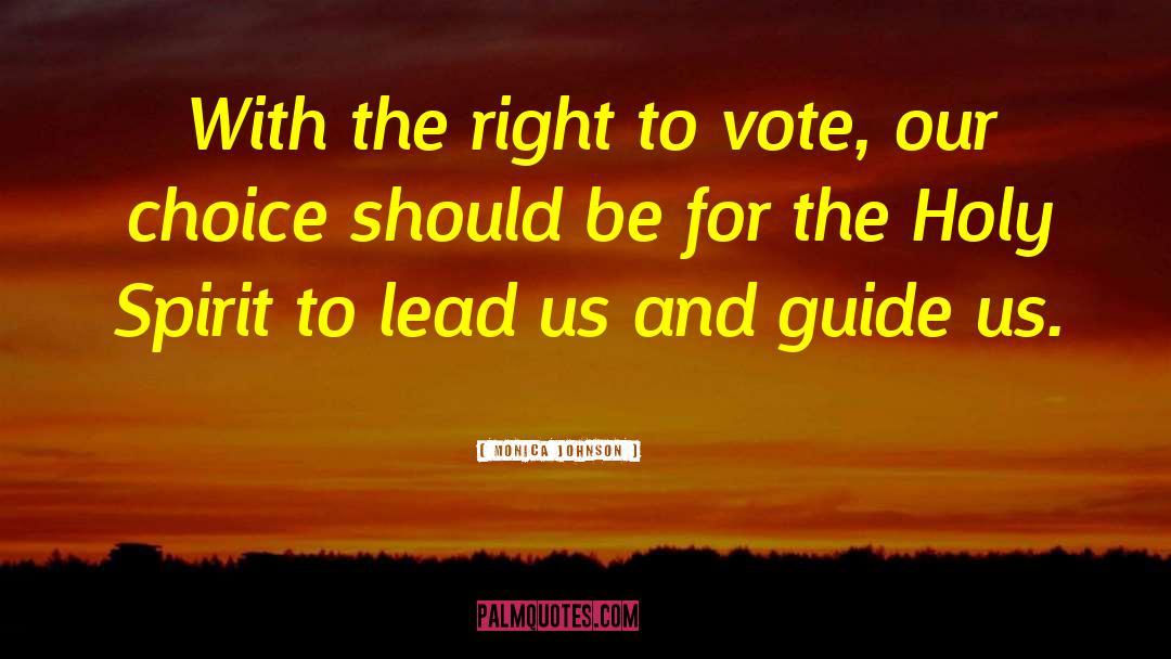 Right To Vote quotes by Monica Johnson