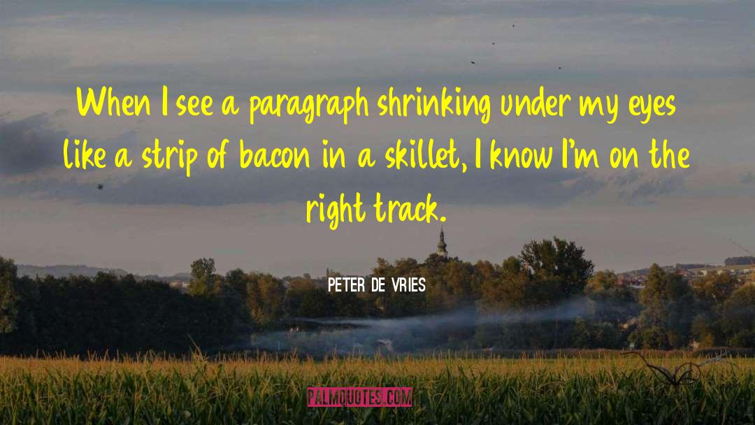 Right Track quotes by Peter De Vries