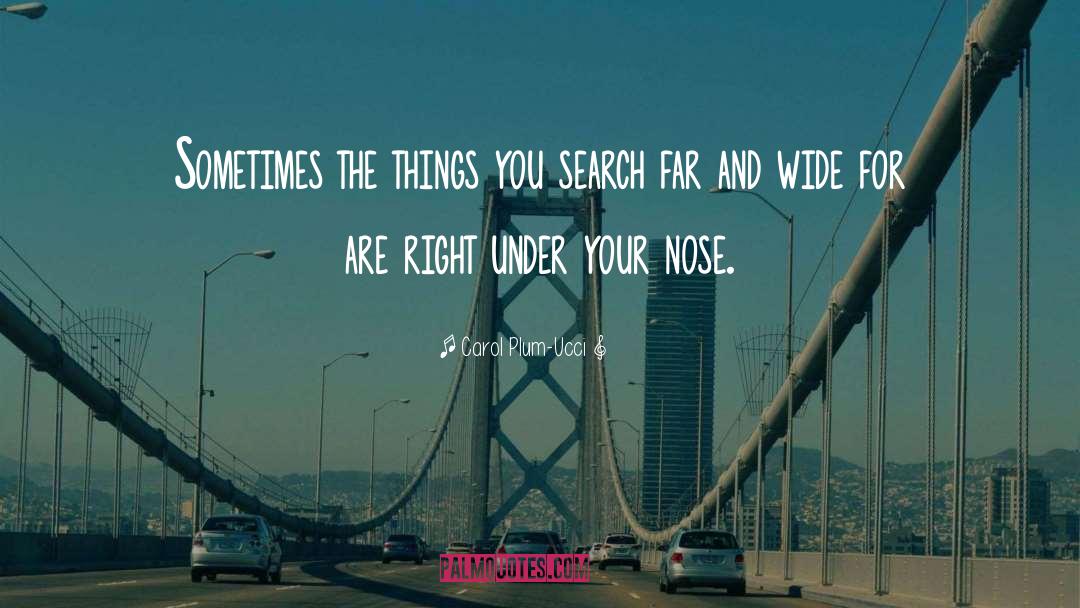 Right Under Your Nose quotes by Carol Plum-Ucci
