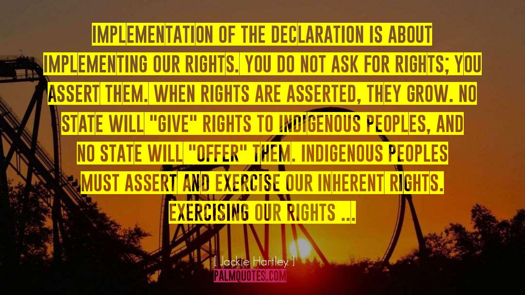 Rights And Duties quotes by Jackie Hartley