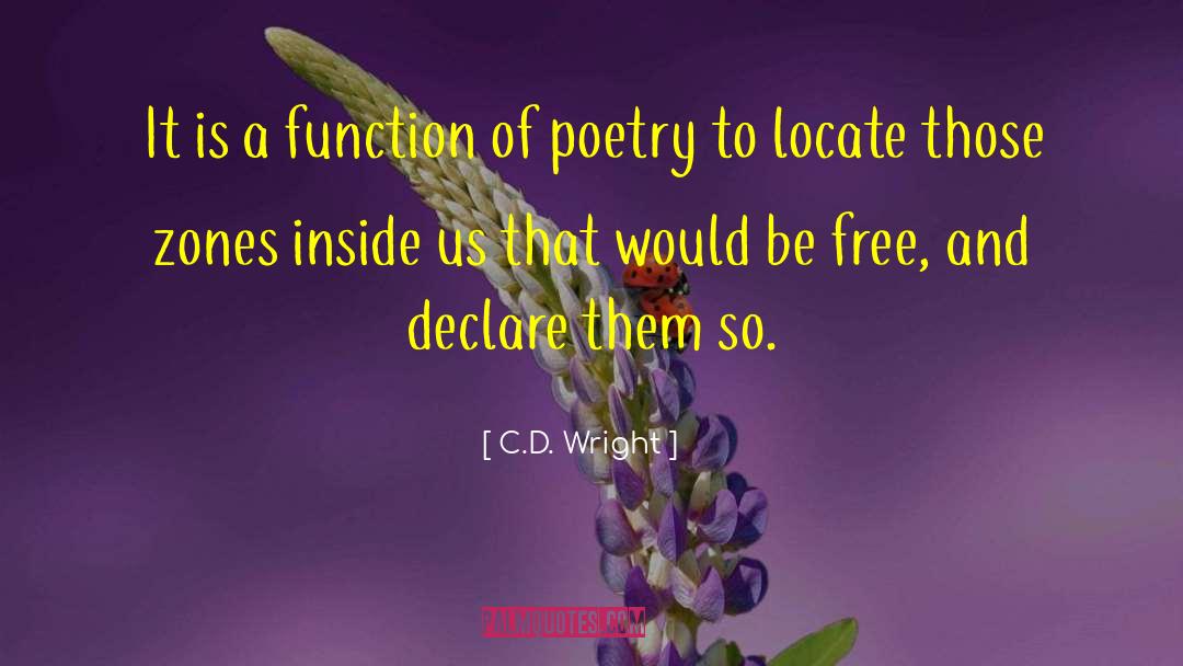 Rights Free Zones quotes by C.D. Wright