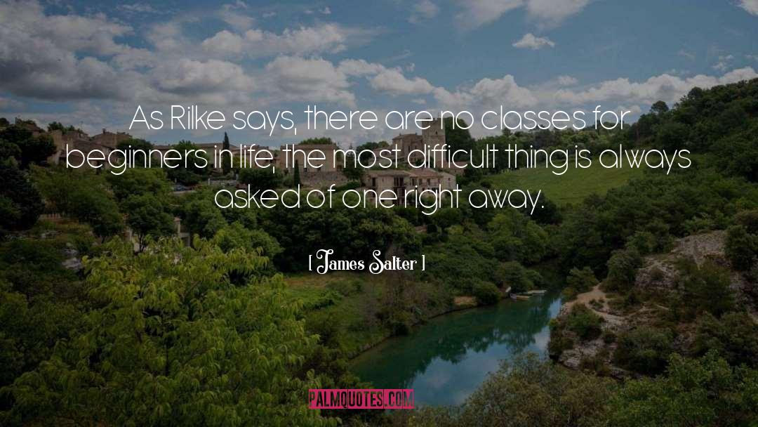 Rilke quotes by James Salter