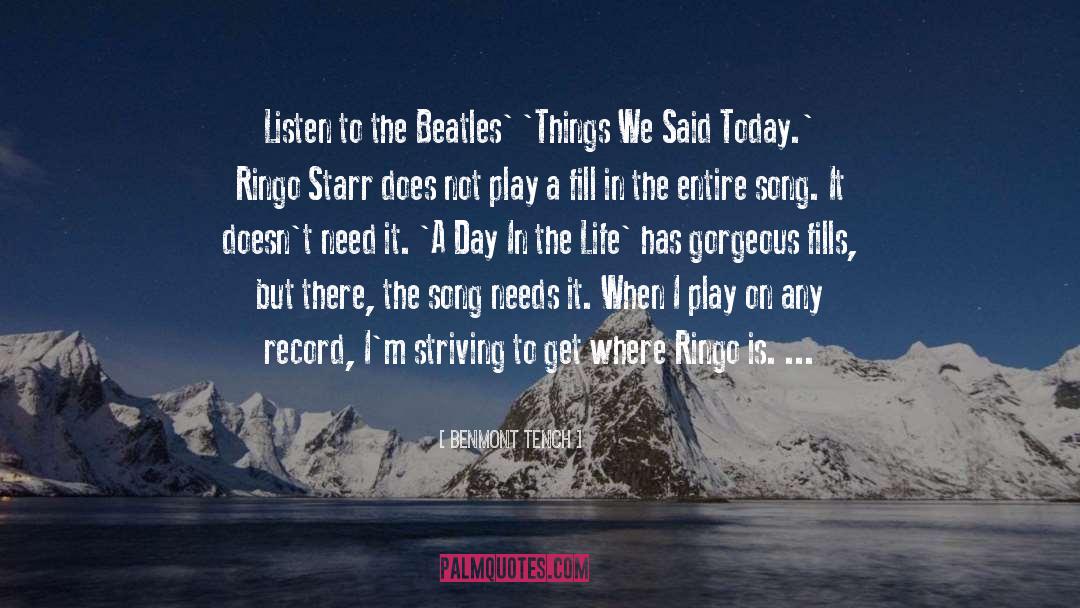 Ringo quotes by Benmont Tench