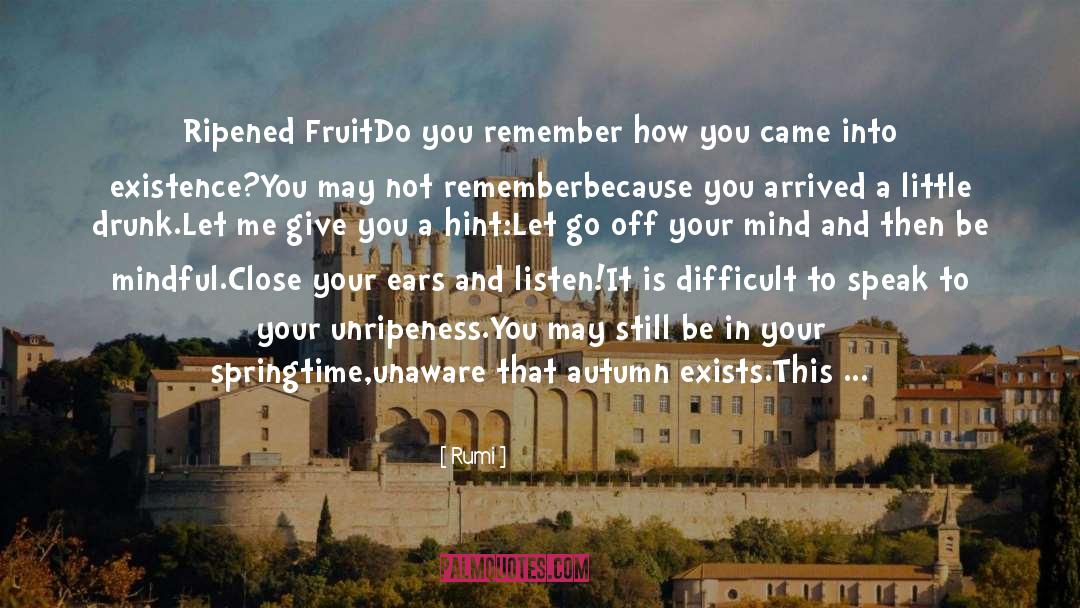 Ripe Fruit quotes by Rumi