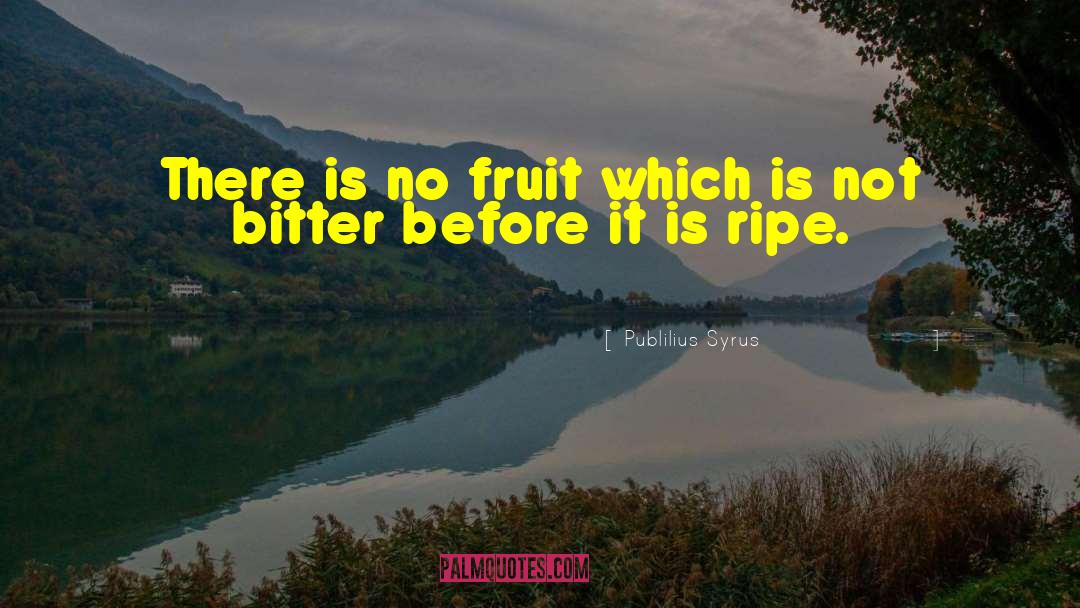 Ripe Fruit quotes by Publilius Syrus