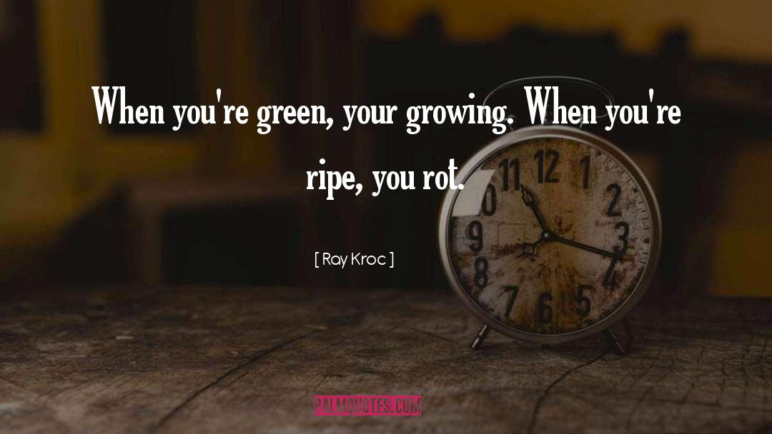 Ripe quotes by Ray Kroc