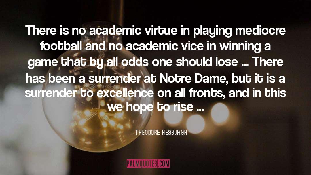 Rise Above quotes by Theodore Hesburgh