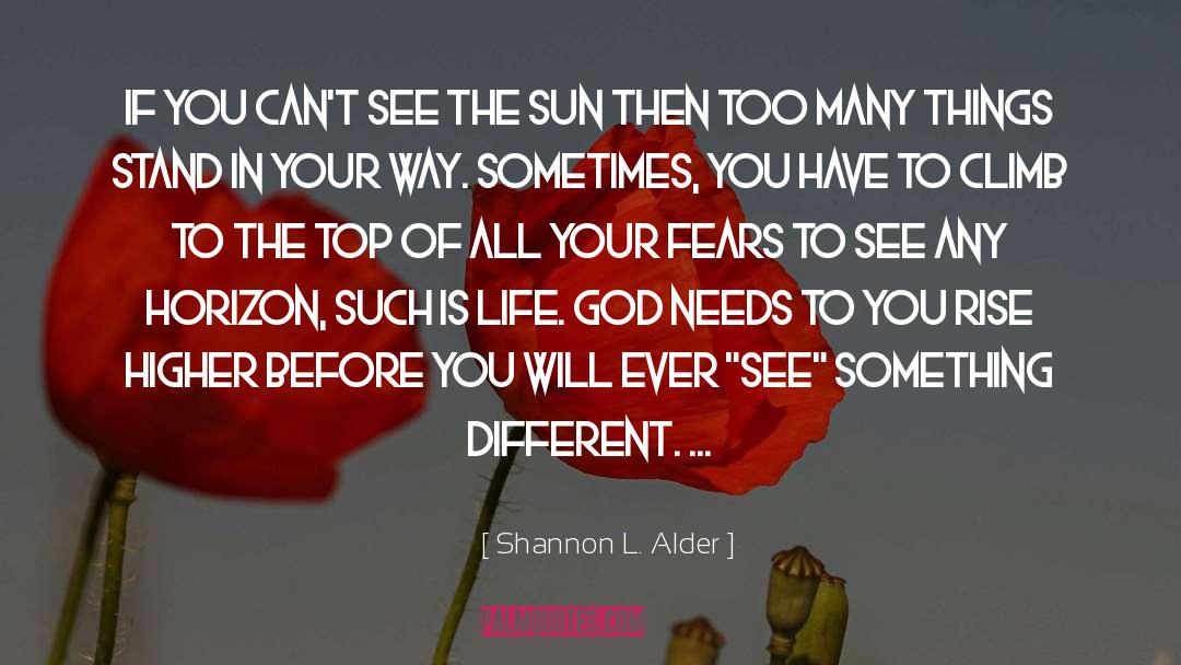 Rise Higher quotes by Shannon L. Alder