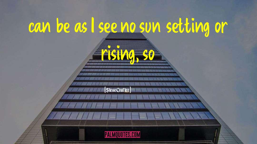 Rising Sun Images With quotes by Steve Crafter