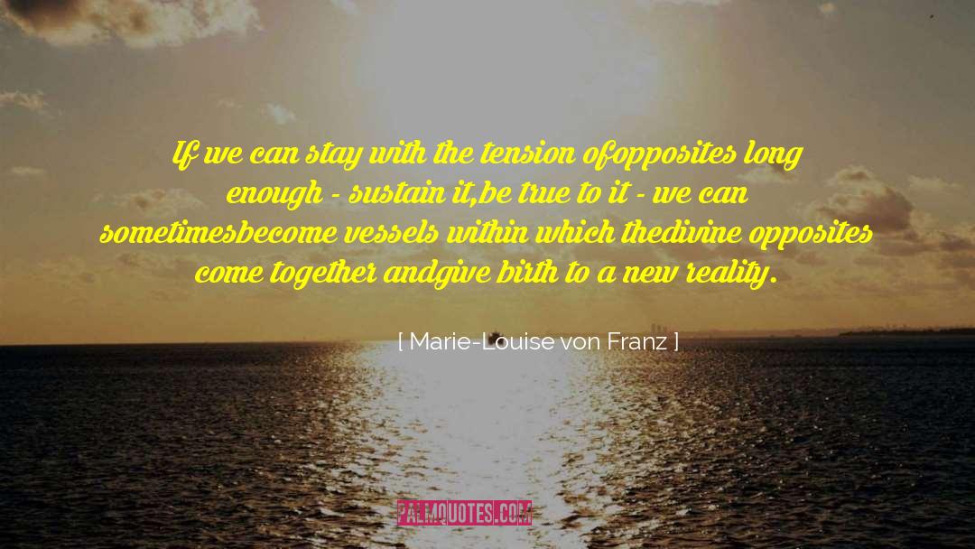 Rising Tension quotes by Marie-Louise Von Franz