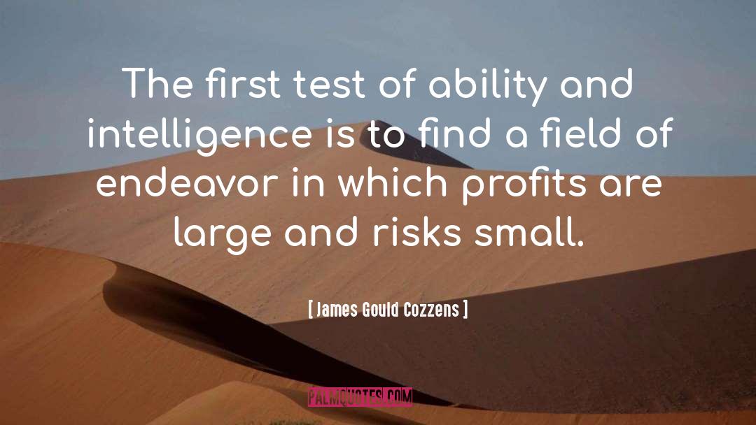Risk And Profit quotes by James Gould Cozzens