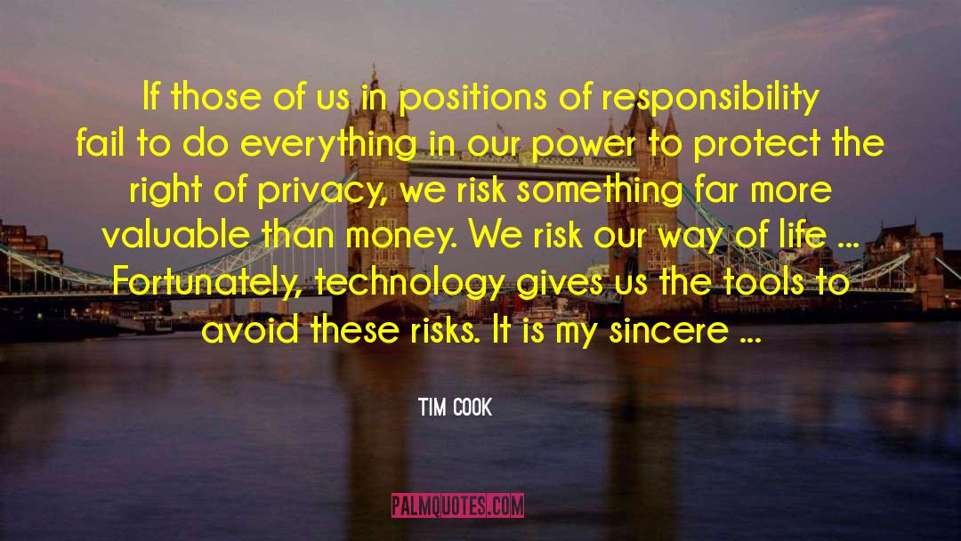 Risk Management quotes by Tim Cook