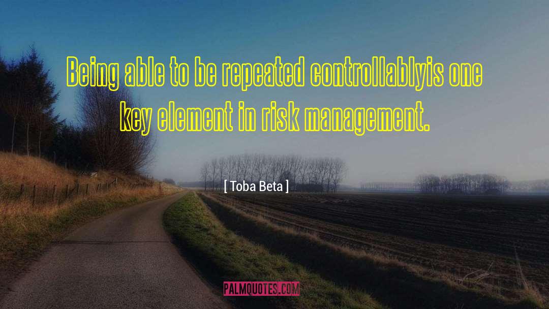 Risk Management quotes by Toba Beta