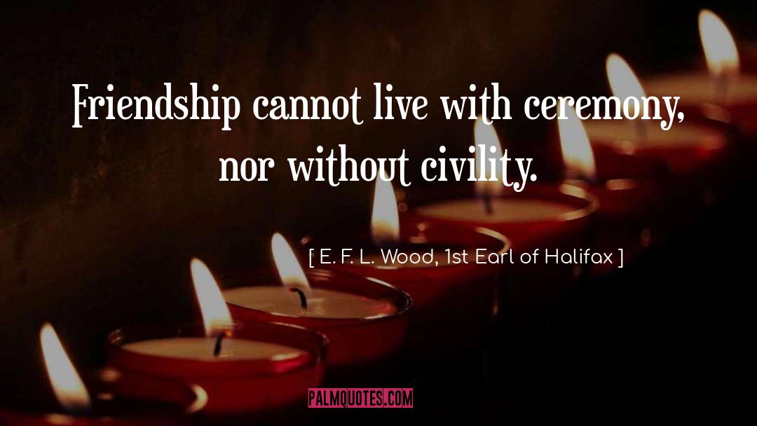 Risking Friendship quotes by E. F. L. Wood, 1st Earl Of Halifax