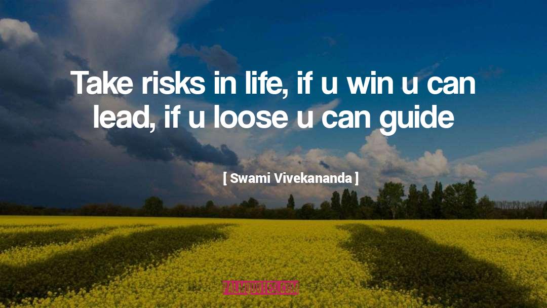 Risks In Life quotes by Swami Vivekananda