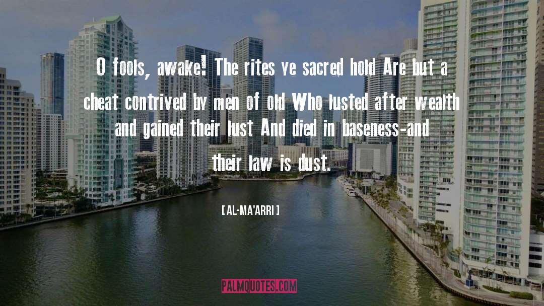 Rites quotes by Al-Ma'arri