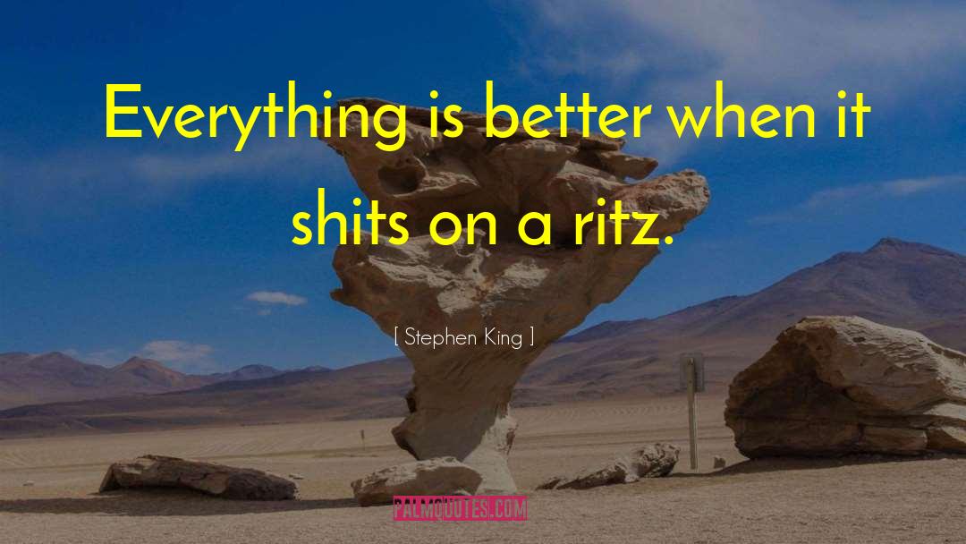 Ritz Crackers quotes by Stephen King