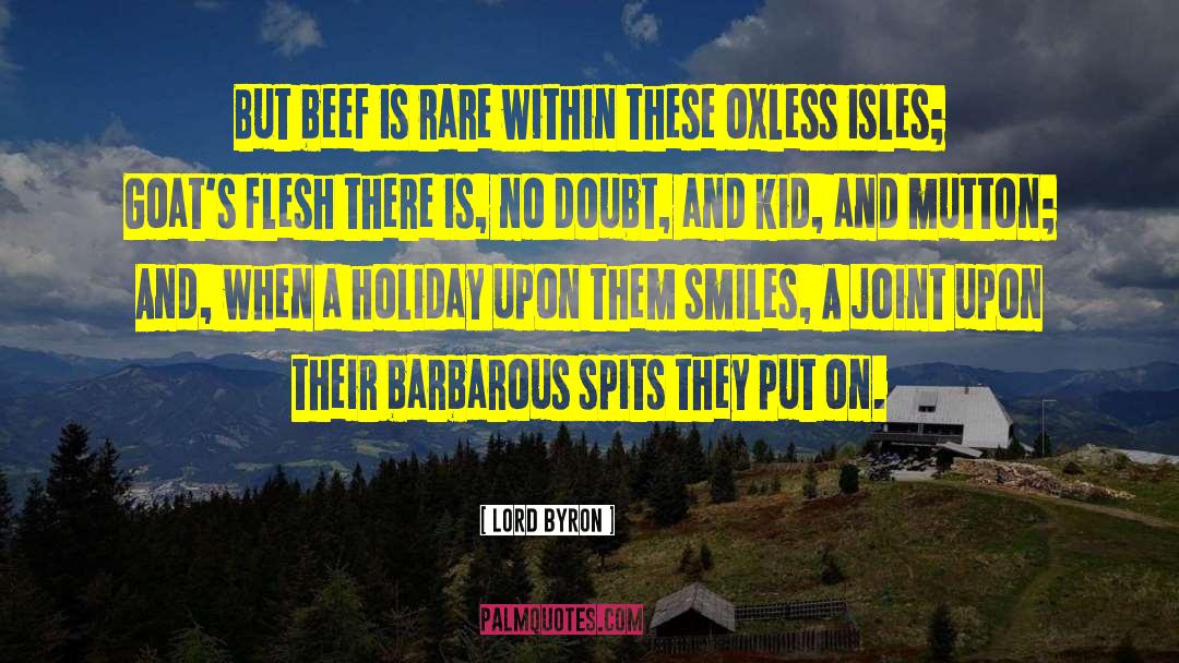 Roast Beef quotes by Lord Byron