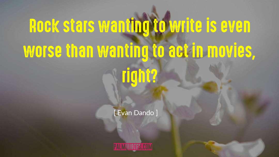 Rock Stars quotes by Evan Dando