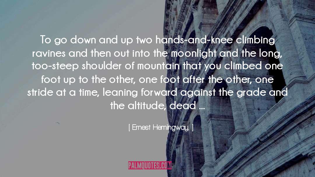 Rockquest Climbing quotes by Ernest Hemingway,