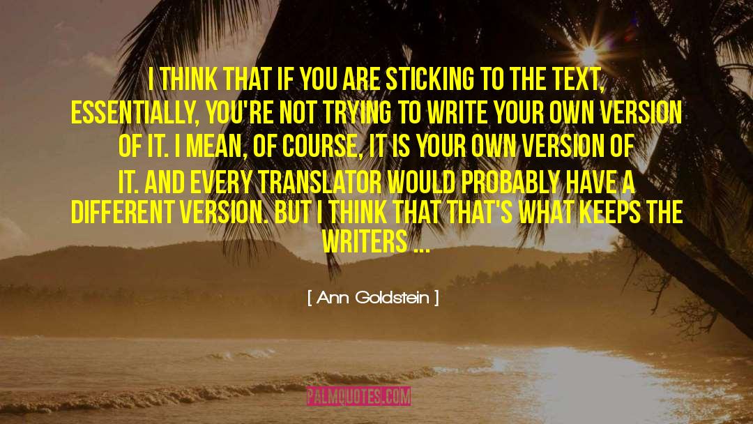 Rodean In English quotes by Ann Goldstein