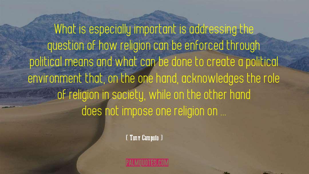 Role Of Religion quotes by Tony Campolo