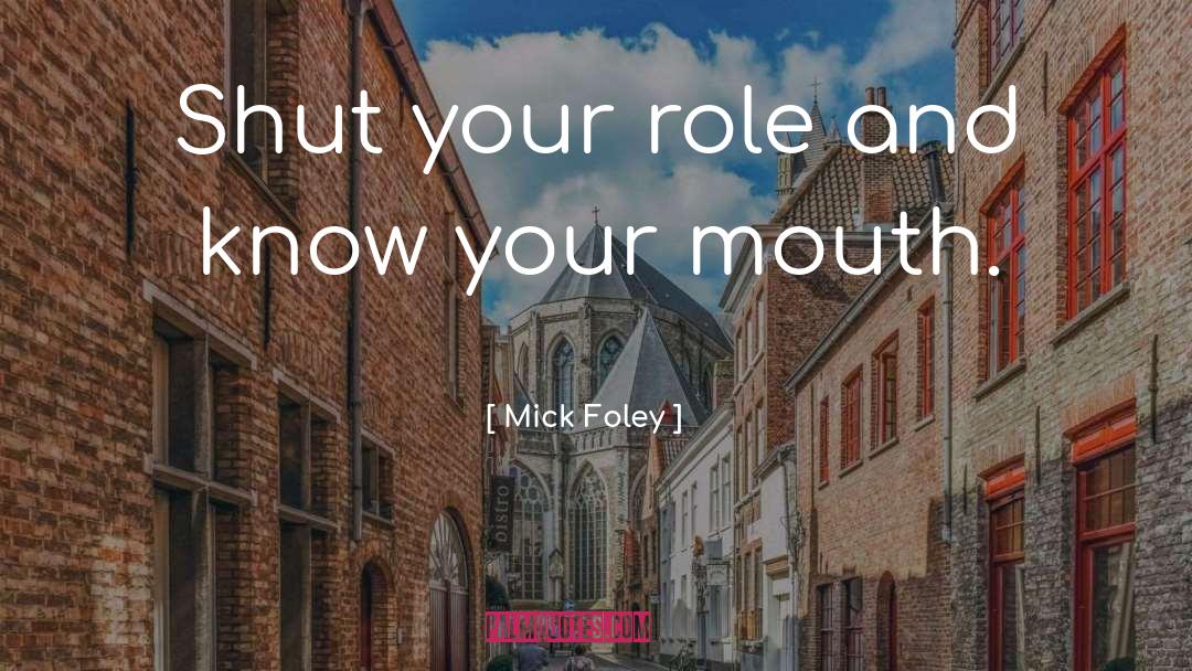 Roles quotes by Mick Foley
