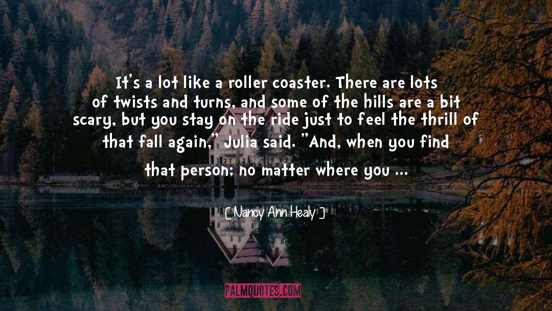 Roller Coaster quotes by Nancy Ann Healy