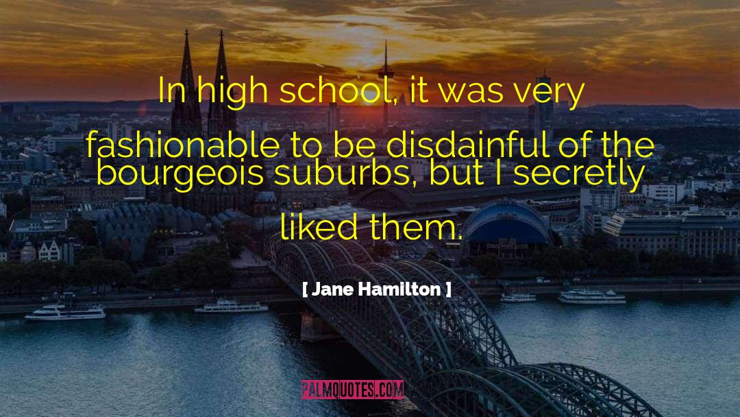 Romance High School quotes by Jane Hamilton