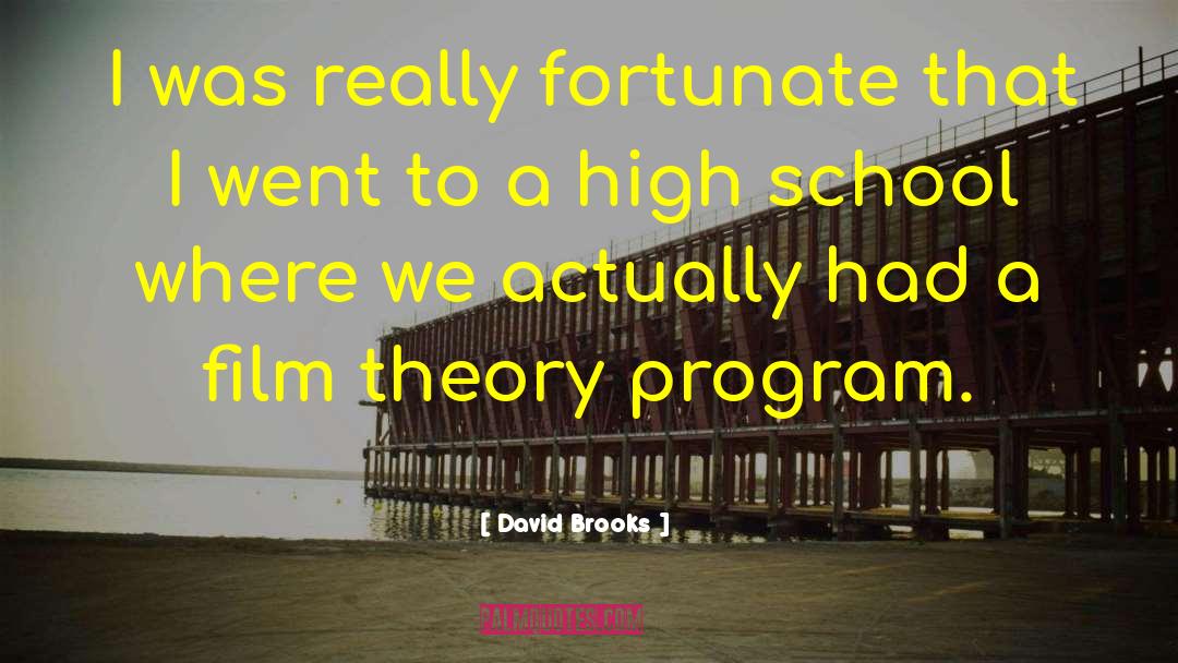 Romance High School quotes by David Brooks