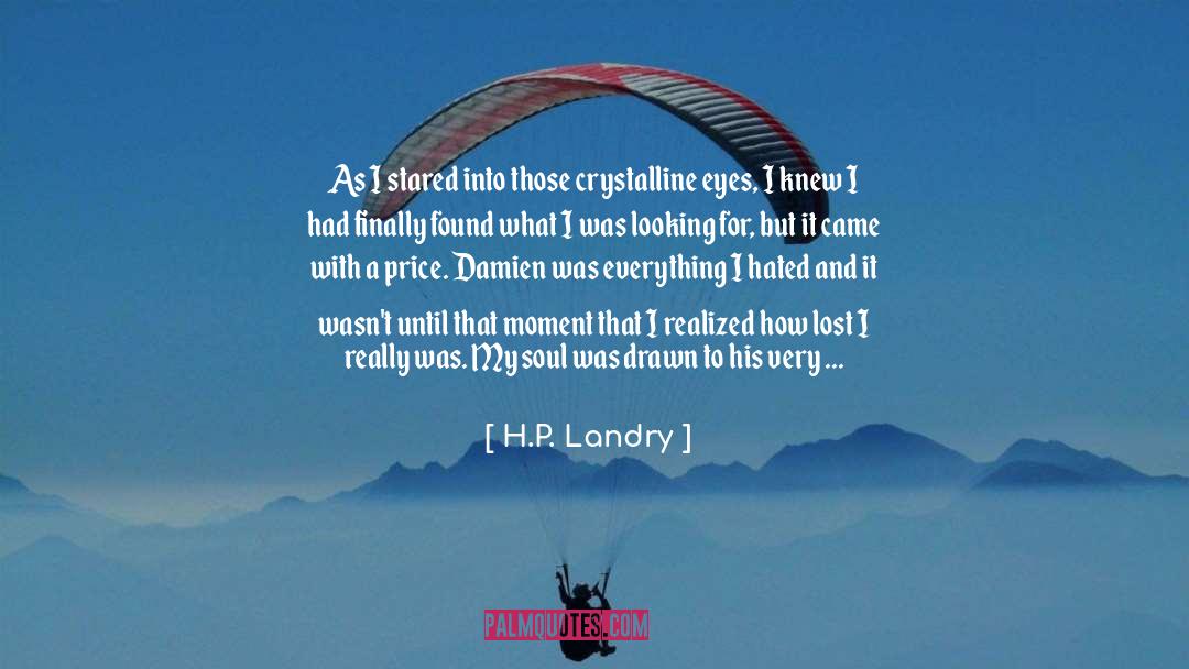 Romance Suspence quotes by H.P. Landry