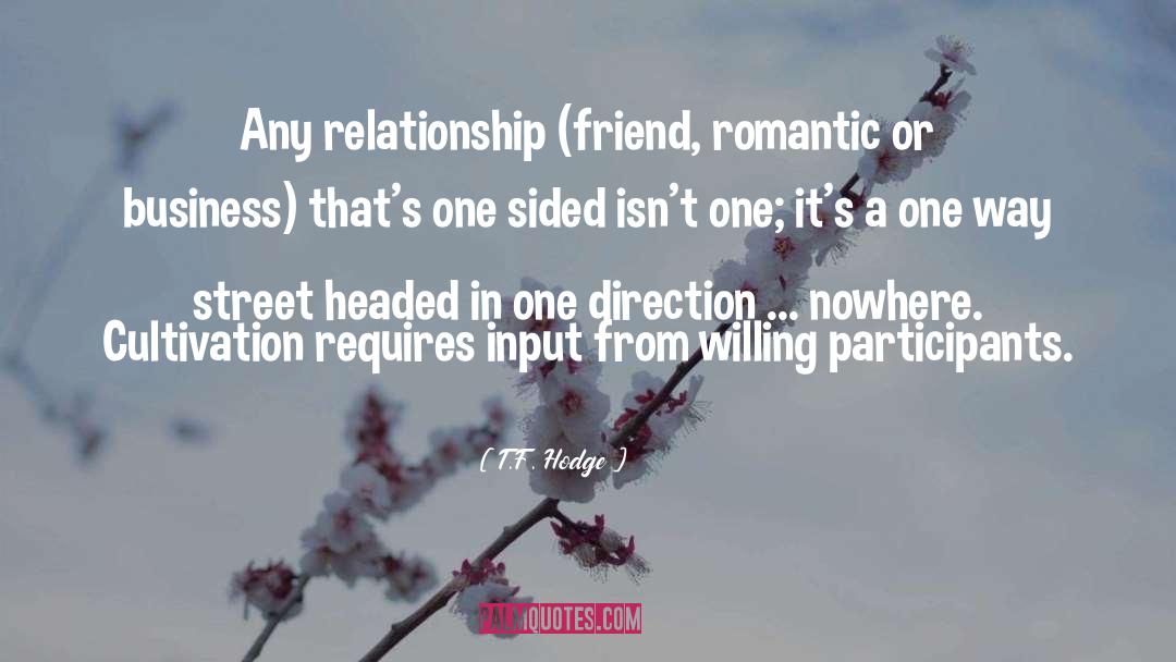 Romantic Lovers quotes by T.F. Hodge