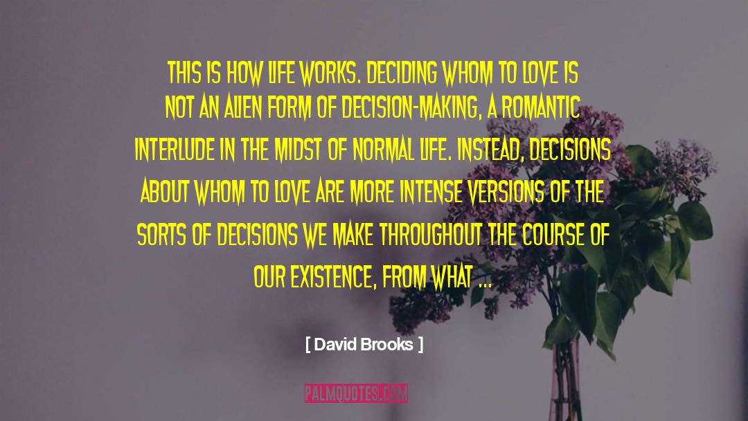 Romantic Nerd quotes by David Brooks