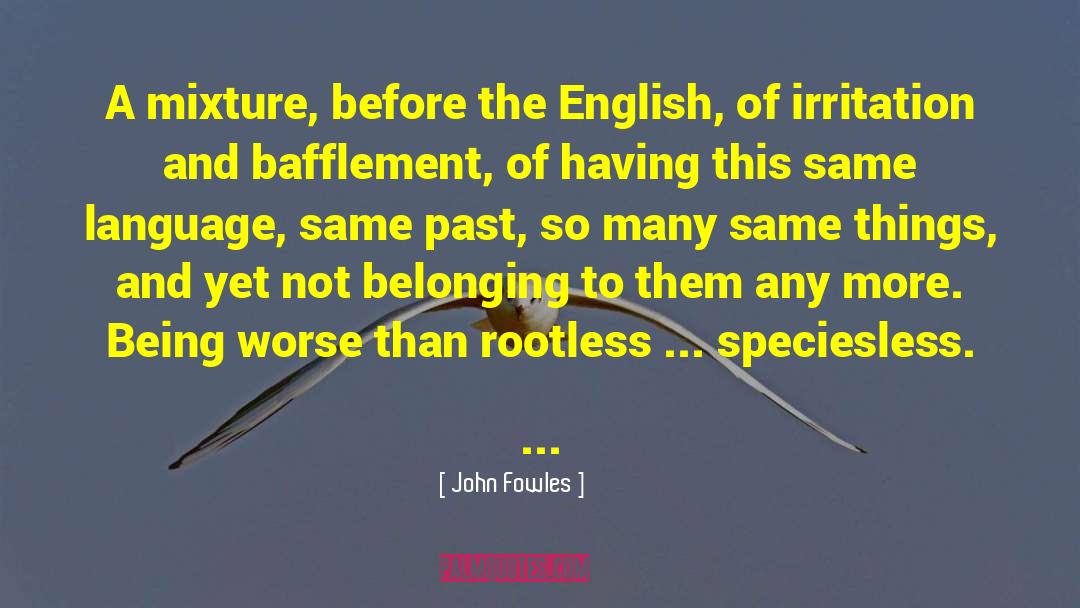Rootless quotes by John Fowles