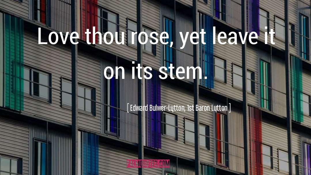 Rose Bush quotes by Edward Bulwer-Lytton, 1st Baron Lytton