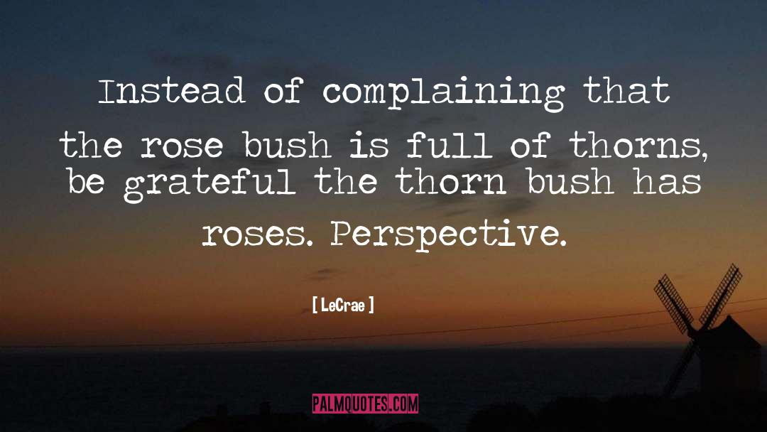 Rose Bush quotes by LeCrae