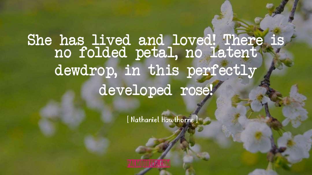 Rose Flower quotes by Nathaniel Hawthorne