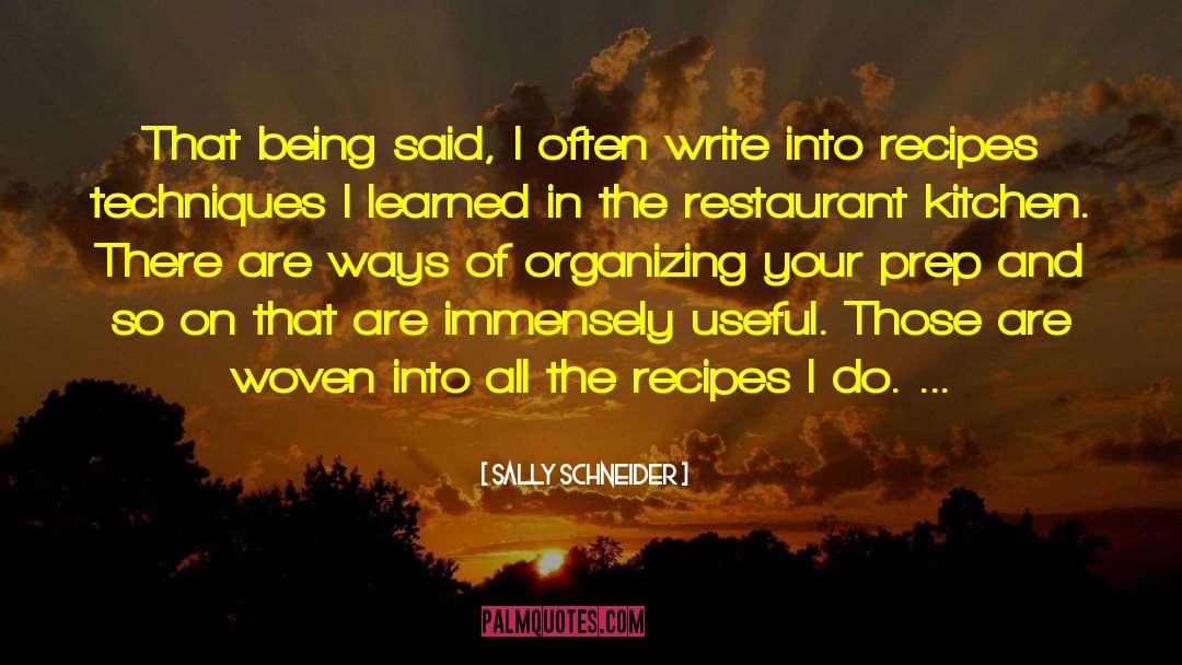 Rousan Restaurant quotes by Sally Schneider