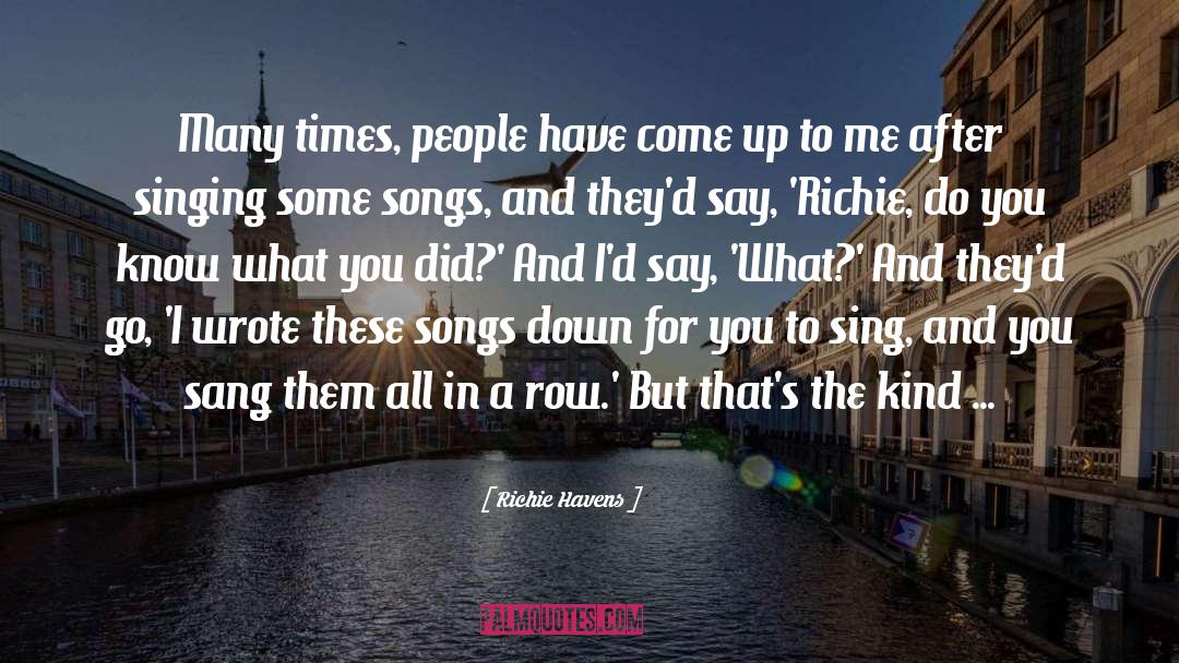 Row quotes by Richie Havens
